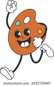 Ilustración de vectores de caracteres de paleta en ejecución