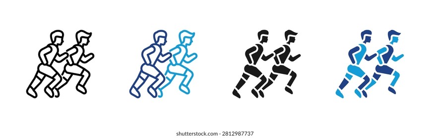 Running Partners Web icon with multiple style collection