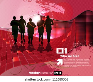 Running people