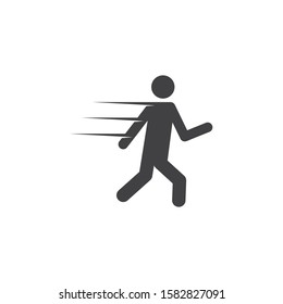 running people icon vector illustration design template