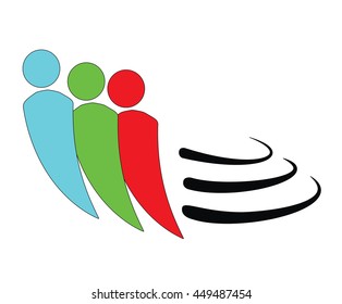 running people. logo. symbol. vector illustration