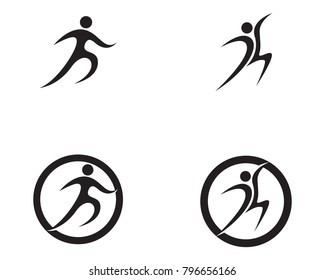 Running people logo symbols icon template