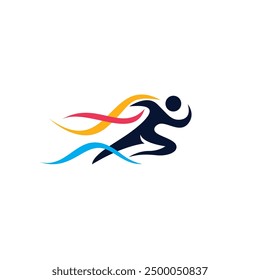 Running People Logo Vector. Run Icon