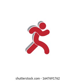 Running people logo vector template