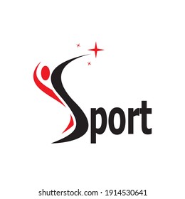 Running people logo vector template