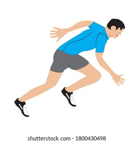 Running people with realistic design vector