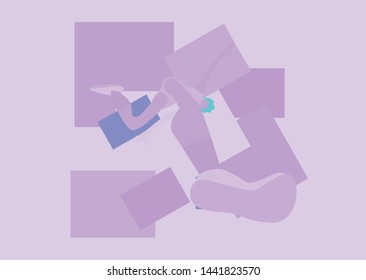 running people silhouettes, sport and activity background