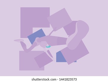 running people silhouettes, sport and activity background