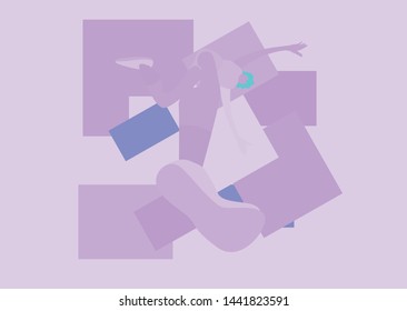 running people silhouettes, sport and activity background