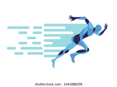 running people silhouettes, sport and activity background