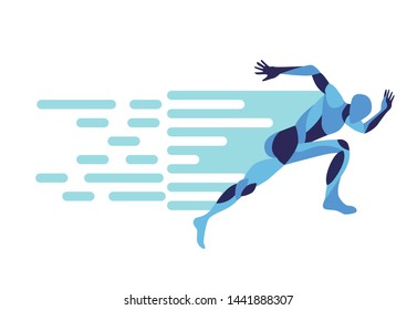 running people silhouettes, sport and activity background