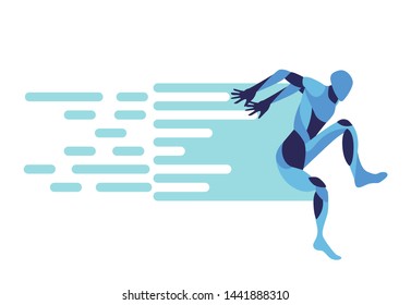 running people silhouettes, sport and activity background