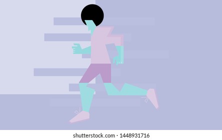 running people silhouettes, sport and activity background