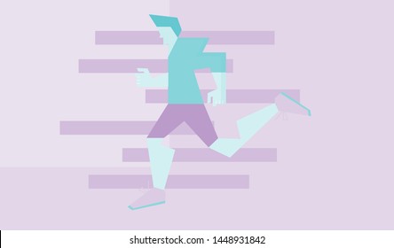 running people silhouettes, sport and activity background