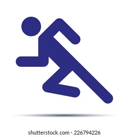 Running People. Simple Symbol Of Run Isolated On A White Background. Vector Illustration.