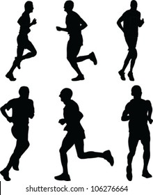 running people - vector