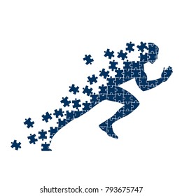 Running person from the collapsing puzzles.