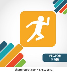 running person icon design