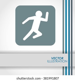 running person icon design