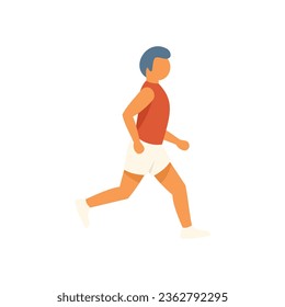 Running person icon flat vector. Active gym. Workout athlete isolated
