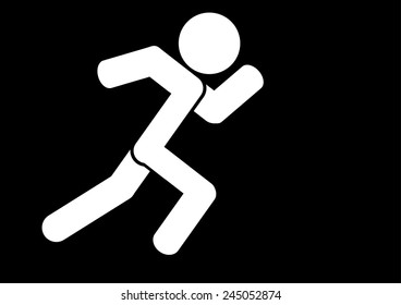 Running Person Icon. Vector