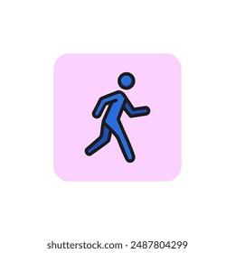 Running person line icon. Exit, activity, speed. Marathon concept. Vector illustration can be used for topics like workout, sport, healthy lifestyle