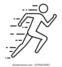 Running Person Reaching Goal Representing Determination, Success, and Personal Achievement