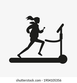 running person silhouette on white background