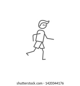 Running, physiotherapy, man icon. Element of physiotherapy icon. Thin line icon for website design and development, app development. Premium icon