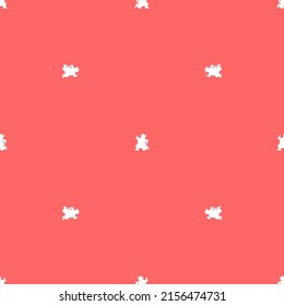 Running pig pattern seamless. swine run background. Baby fabric ornament