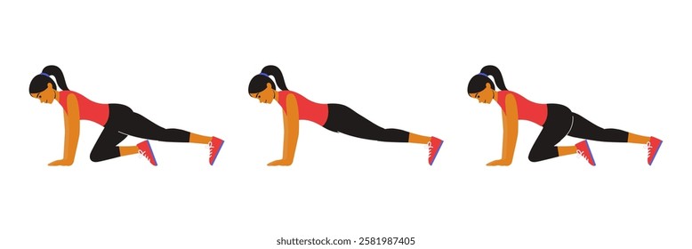 Running Plank Exercise is a dynamic core workout that combines the plank position with running-like leg movements. This exercise targets the core, shoulders, and lower body while improving stability, 