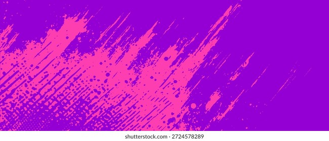 Executando Design de Pôster %E2%80%93 Ilustração de Respingo Colorido Abstrato em Roxo e Azul para a Maratona da Cidade