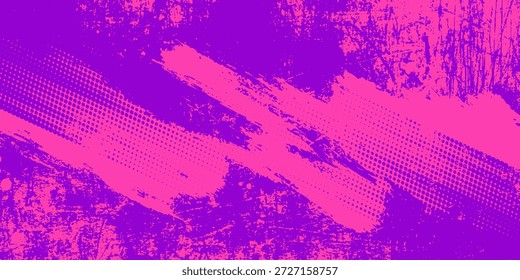 Running Poster Design %E2%80%93 Abstract Colorful Splash Illustration in Purple and Blue for City Marathon