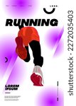 Running poster design with runner