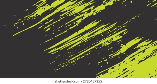 Diseño de póster de running con Vector de piernas de corredor e ilustración de diseño colorido. con color saturado de salpicaduras gris y verde.
