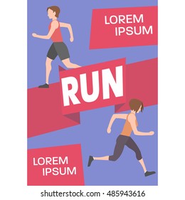 Running poster, Fun Run.