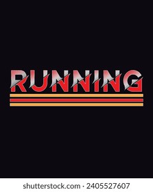 RUNNING, POWER HUSTLE ,T-SHIRT DESIGN 
