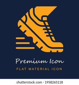 Running premium material ui ux isolated vector icon in navy blue and orange colors svg