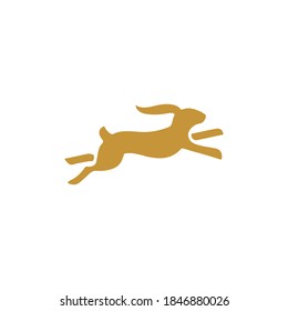 Ausführung einer Kaninchensymbol-Designvorlage Vektorgrafik einzeln