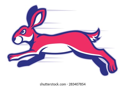 Running Rabbit Mascot