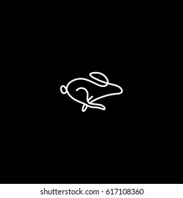 Running Rabbit Vector Illustration