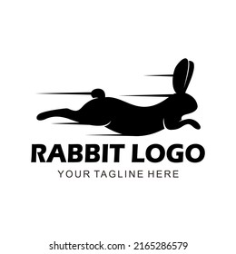 running rabbit vector logo template