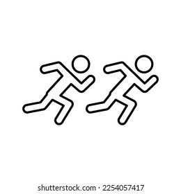 Running Race Icon in Line Style