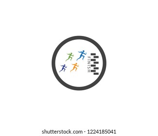 running race logo icon