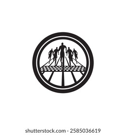 running race track icon vector illustration design