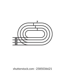 running race track icon vector illustration design