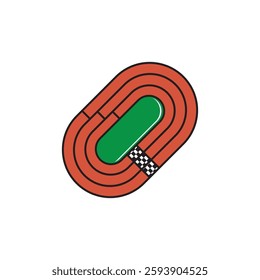 running race track icon vector illustration design