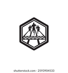 running race track icon vector illustration design
