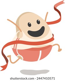 Running Racing Marathon Potato Clipart Vector