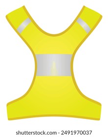 Chaleco reflectante de running. Ilustración vectorial